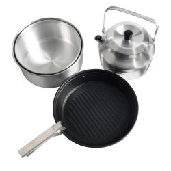 Набор посуды для 4х (2 кастрюли, чайник, сковорода)