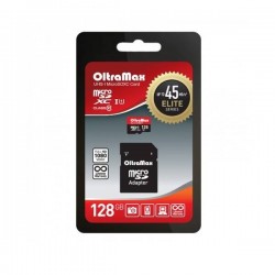 Карта памяти Oltramax 128GB microSDHC Class 10 UHS-1 Elite с адаптером