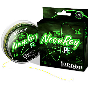 Шнур Lagoon NeonRay (110м, #1,5 fluo-yellow 0,205мм 10,4кг)