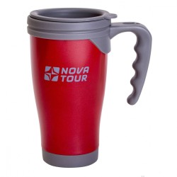 Термокружка из нержавеющей стали "Сильвер 400" Красный/серый