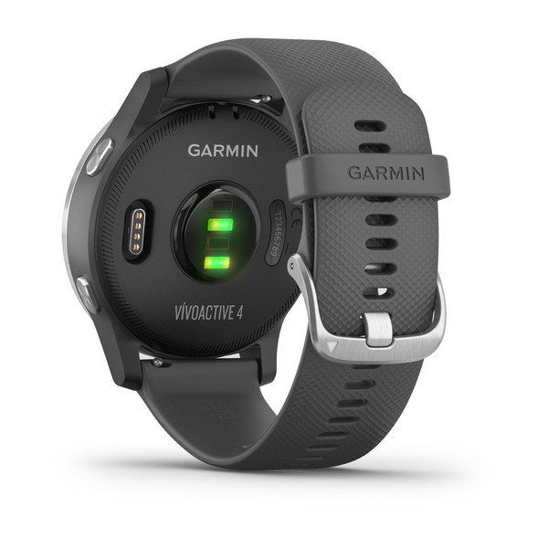 Спортивные часы Garmin VIVOACTIVE 4 серые с серебристым безелем