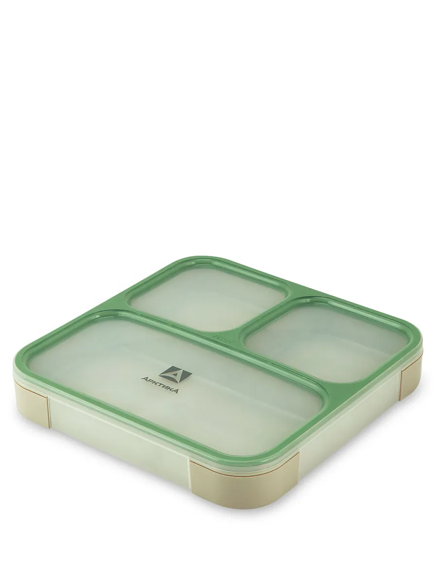 Ланчбокс тм "Арктика", 800 МЛ, арт. 033-800, зеленый/бежевый