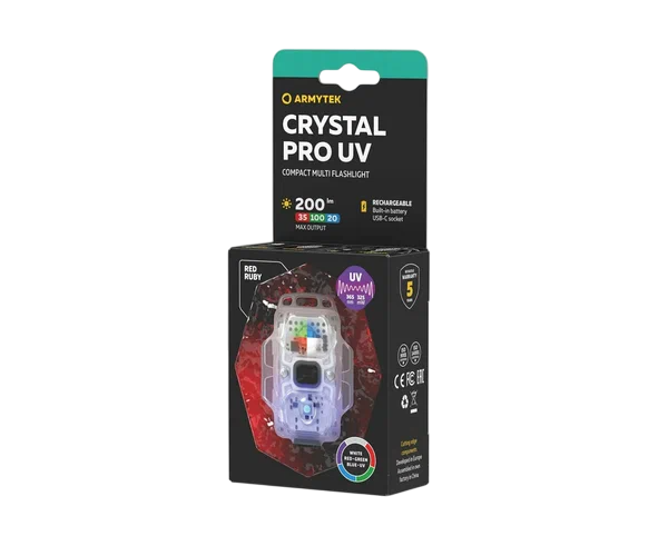 Фонарь Armytek Crystal Pro UV Красный