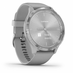 Часы Garmin Vivomove 3, серебр. с серым силиконовым ремешком