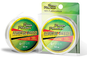 Леска Power Phantom Fluorocarbon (#2 (0,23мм), 4,3кг, прозрачный, 50м)