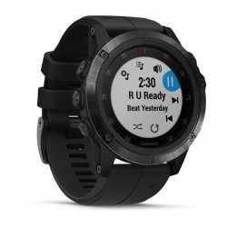 Спортивные часы Garmin Fenix 5x plus sapphire Russia черные с черным ремешком (010-01989-11)