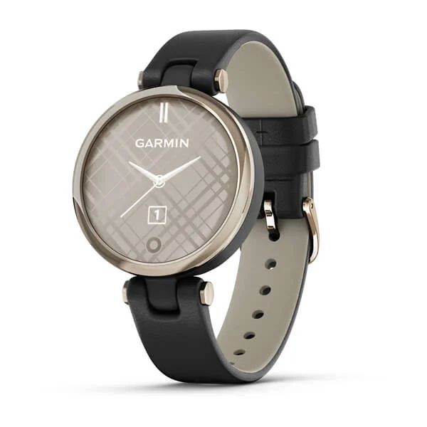 Фэшн смарт-часы Garmin Lily CreamGold Black Leather (010-02384-B1)