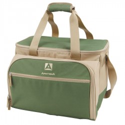 Сумка-холодильник Арктика с набором посуды 4100-6 пикниковый набор (6 чел), зелёный