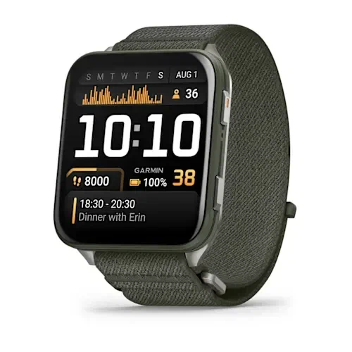 Часы GARMIN Venu X1 Moss with Titanium Caseback and Moss Nylon Band