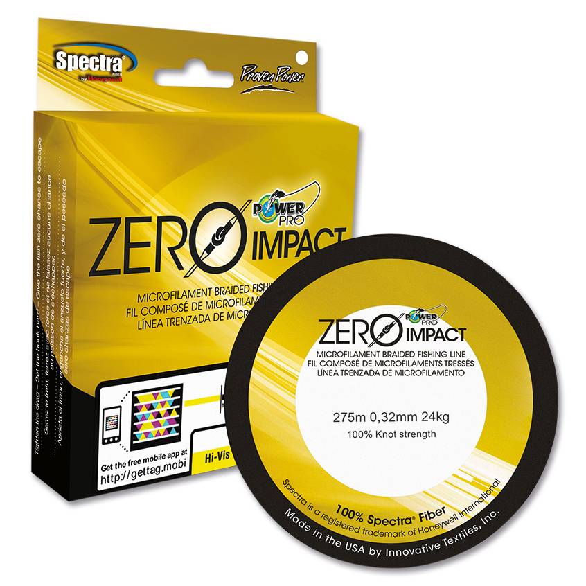 Леска плетеная Power Pro ZERO IMPACT (135м, зеленая, 0,36мм, 30кг)