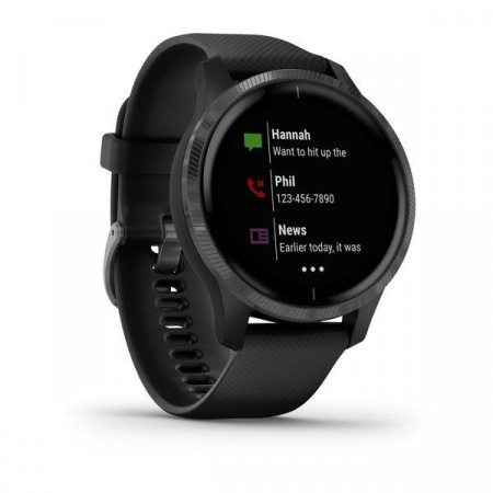 Спортивные часы Garmin VENU черные с серым безелем