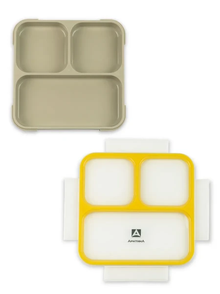 Ланчбокс тм "Арктика", 800 МЛ, арт. 033-800, черный/желтый