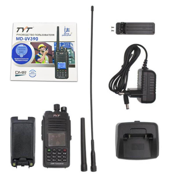 Радиостанция портативная TYT MD-UV390 AES256 Type-C, DIGITAL-DMR