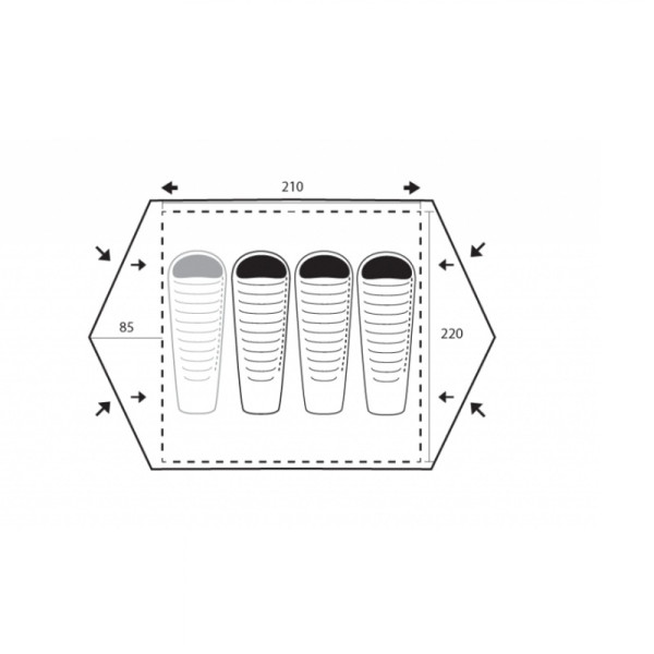 Палатка Trimm Trekking MAGNUM, песочный 3+1