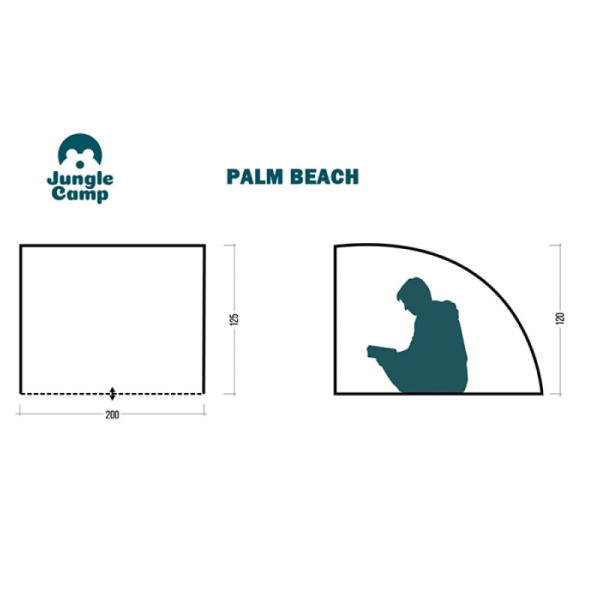 Тент пляжный Jungle Camp Palm Beach синий/серый