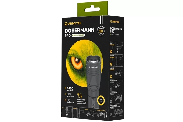 Фонарь Armytek Dobermann Pro Max Magnet USB Белый