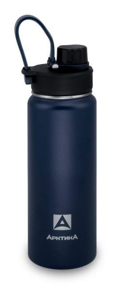 Термос бытовой, вакуумный, питьевой тм "Арктика", синий текстурный 530мл с дополнительной пробкой с 