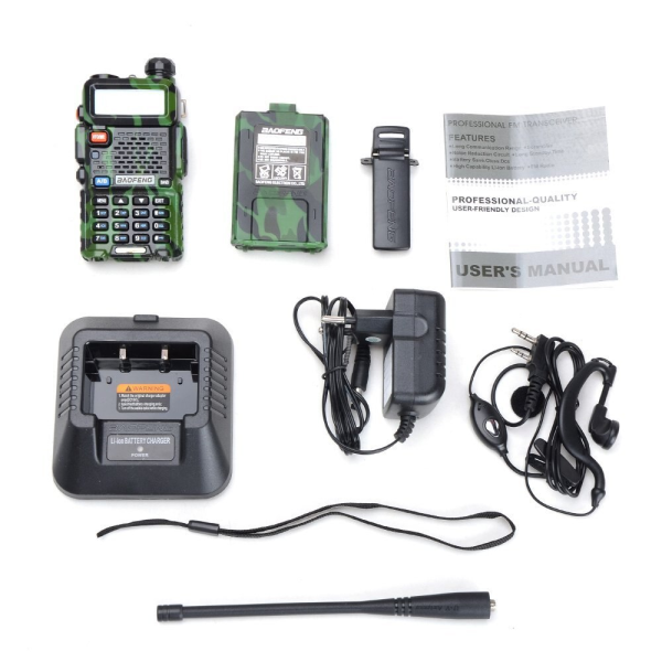 Радиостанция Baofeng UV-5R -  камуфляж,136-174/400-520,1800 mAh,8 Вт