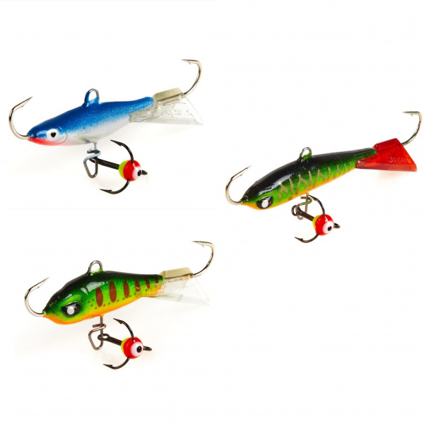 Балансиры Lucky John 3шт набор 3 MIX окуневый (LJB-003SET)