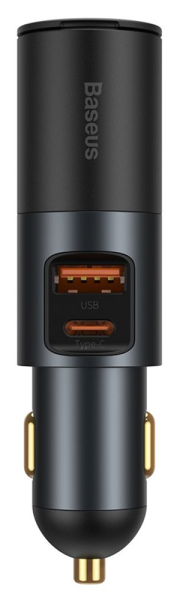 АЗУ USB выход Baseus Share Together Car Charger with Cigarette Lighte Port U+C 120W gray