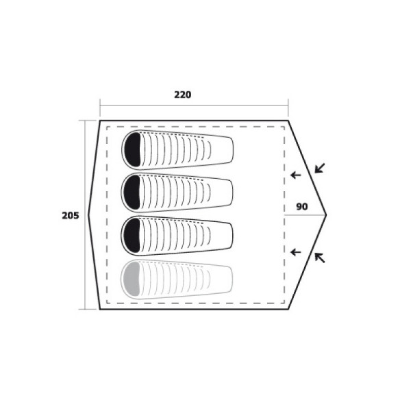 Палатка Trimm HUDSON, зеленый 3+1