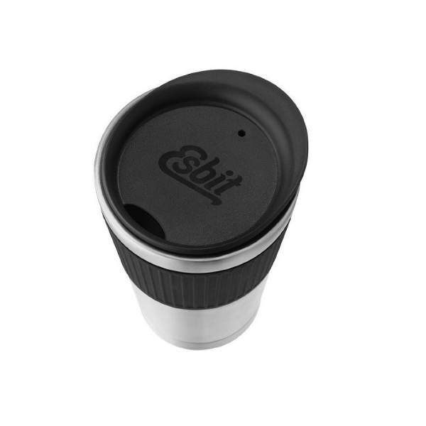 Термокружка Esbit SCULPTOR, из нержавеющей стали с резиновой накладкой, черная, 0.55 л