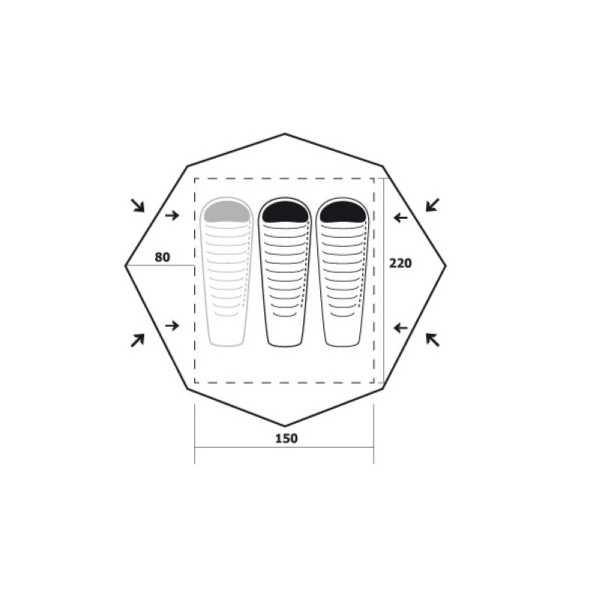 Палатка Trimm OHIO, зеленый 2+1