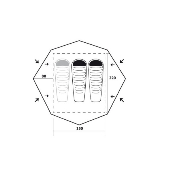Палатка Trimm Outdoor OHIO, камуфляж 2+1